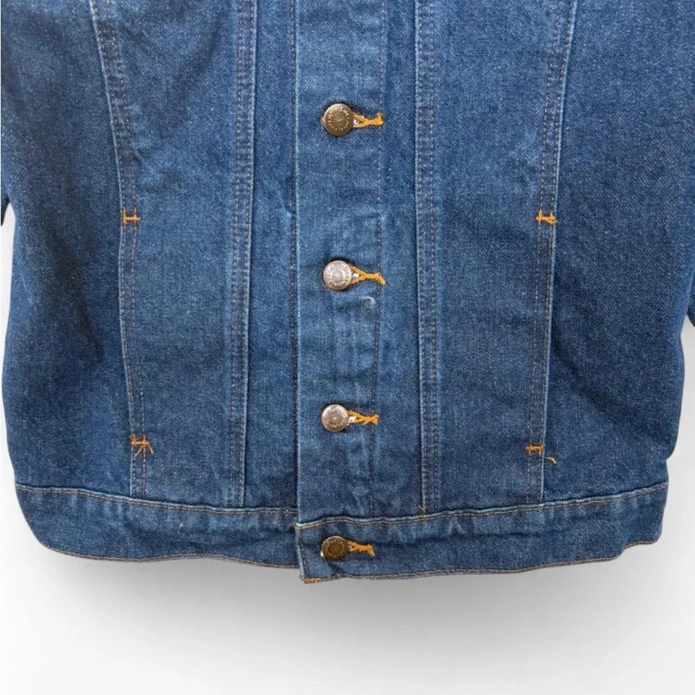 Boys Wrangler Cowboy Cut Unlined Denim Jacket Large Western Ranch Outerwear‎